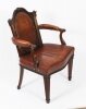 Antique Victorian Mahogany & Leather Armchair C1860 19th C