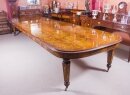 Vintage 17ft Floral Marquetry Burr Walnut Dining Table 20th C