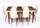Italian Dining Table and Chairs by Umberto Mascagni Retailed Harrods s
