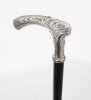 Antique French Art Nouveau Silver Walking Stick Cane C1890