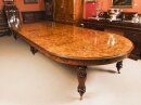 Vintage 17ft 5 meter Floral Marquetry Burr Walnut Dining Table 20th C