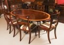 Antique Oval Regency Dining Table Circa 1830 19th C & 8 chairs