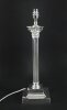 Antique Victorian Silver Plate Corinthian Column Table Lamp 19th C Antique Victorian Silver Plate Corinthian Column Table Lamp 19th C