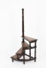Vintage Set Spiral Mahogany Library Steps 20th C