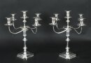 Antique Pair Victorian 5 Light Candelabra Hawksworth, Eyre & Co 19th C