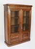 Antique French Empire 2 door Walnut Bookcase Bibliotheque 19th C